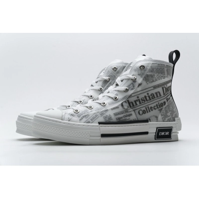  Perfectkicks Dior B23 Oblique Transparency High H565 White Black 01