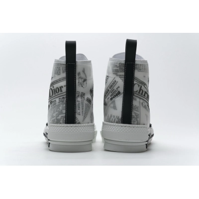  Perfectkicks Dior B23 Oblique Transparency High H565 White Black 02
