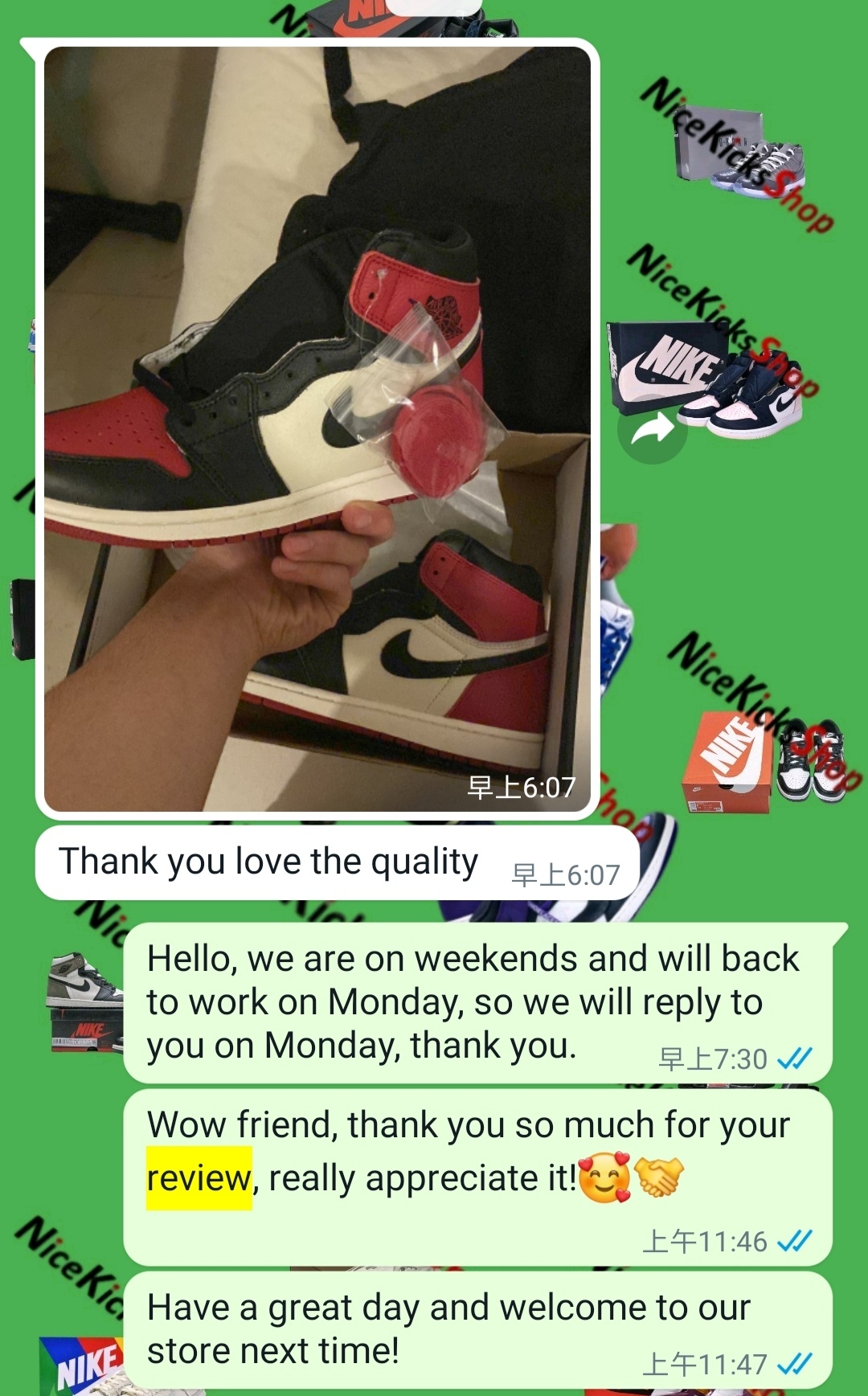  Perfectkicks Jordan 1 Retro High Bred Toe,555088-610