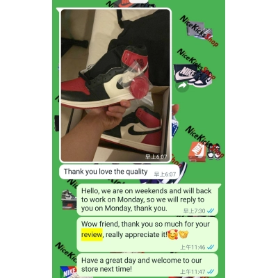  Perfectkicks Jordan 1 Retro High Bred Toe,555088-610 02