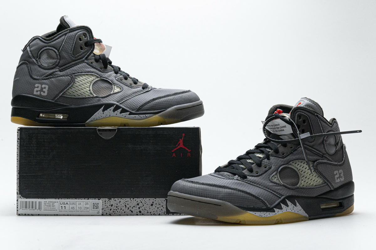  Perfectkicks Jordan 5 Retro Off-White Black,CT8480-001