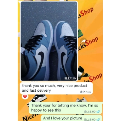  GET Jordan 1 Retro High White University Blue Black,555088-134 02