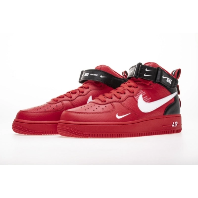  GET Air Force 1 Mid Utility University Red,804609-605 01