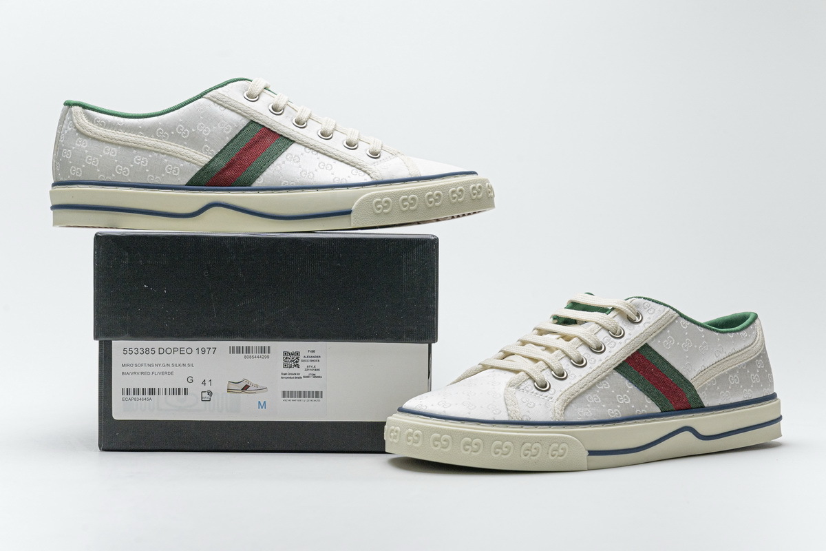  PK Gucci Tennis 1977 Mini GG White,606111 99W90 9085
