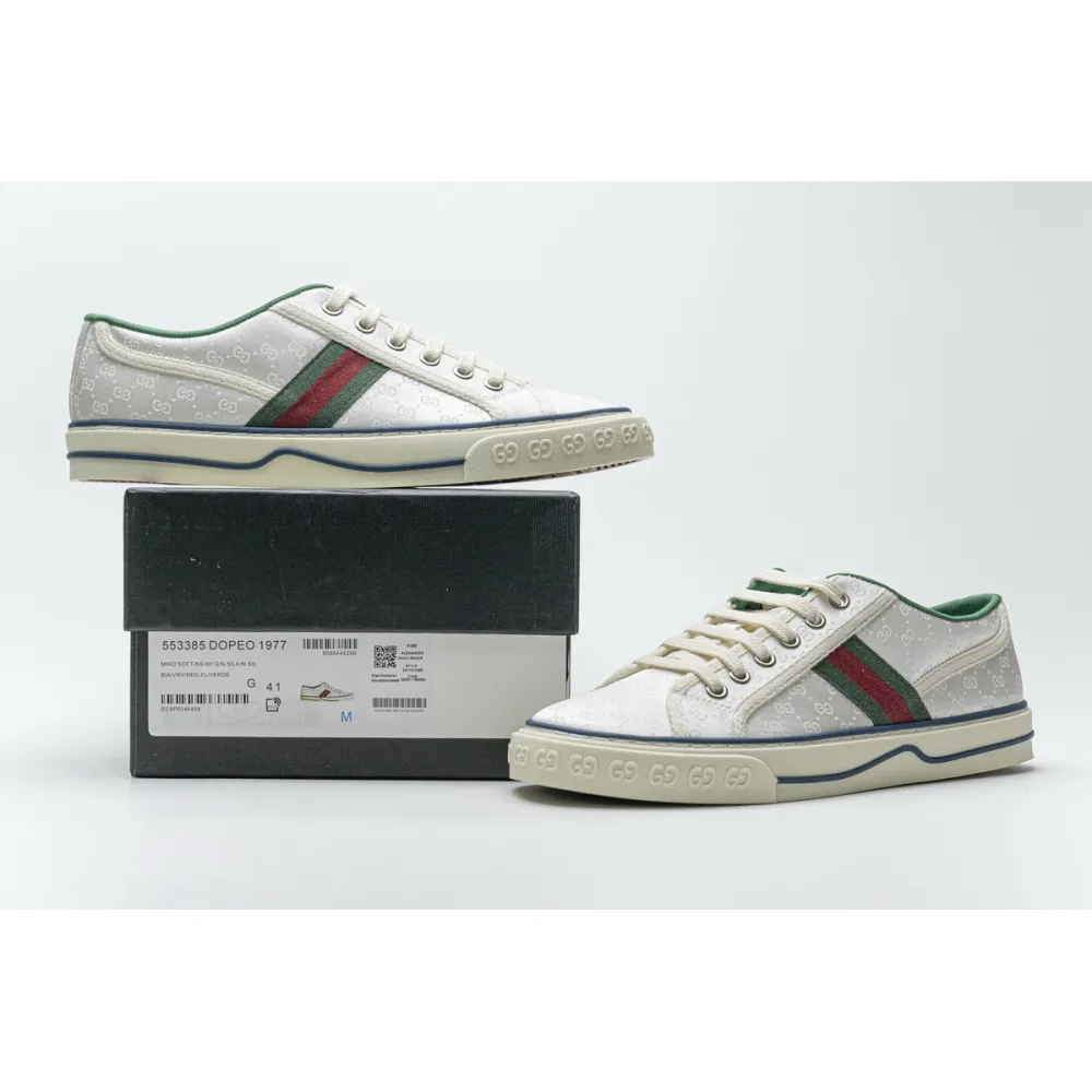  PK Gucci Tennis 1977 Mini GG White,606111 99W90 9085