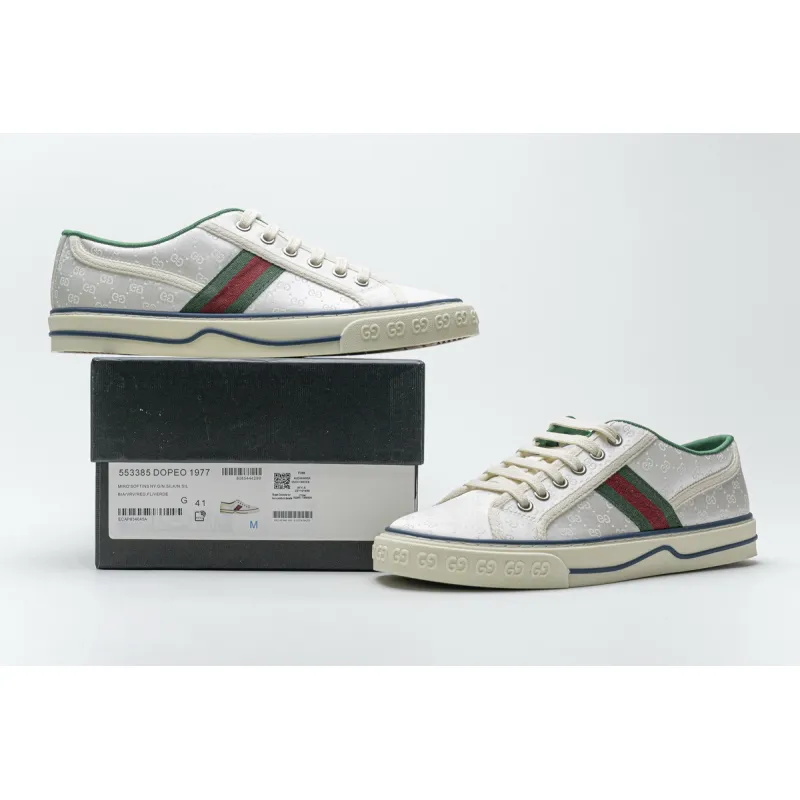 PK Gucci Tennis 1977 Mini GG White,606111 99W90 9085