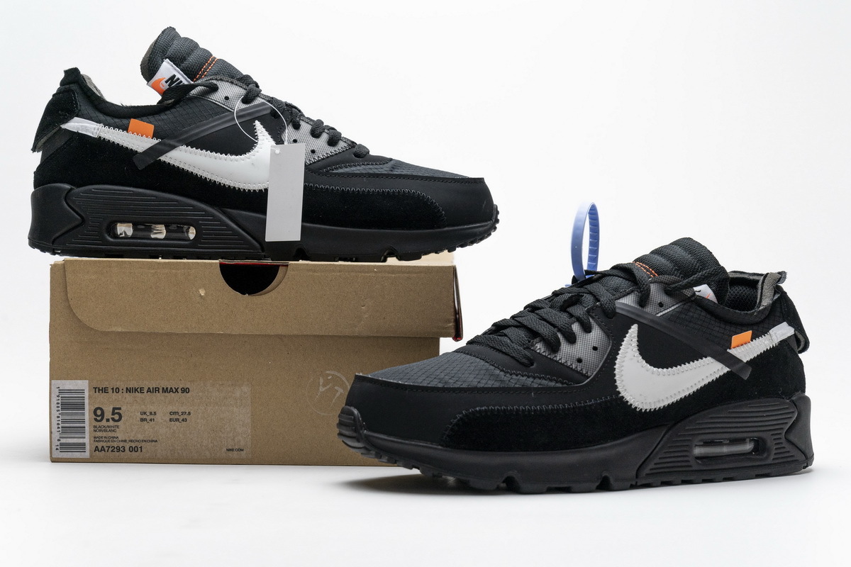  Perfectkicks Air Max 90 OFF WHITE Black,AA7293-001