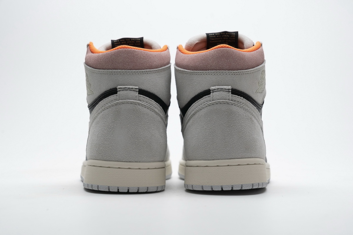  GET Jordan 1 Retro High Neutral Grey Hyper Crimson,555088-018