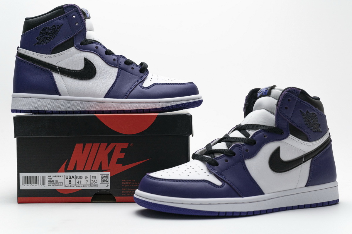  GET Jordan 1 Retro High Court Purple White,555088-500