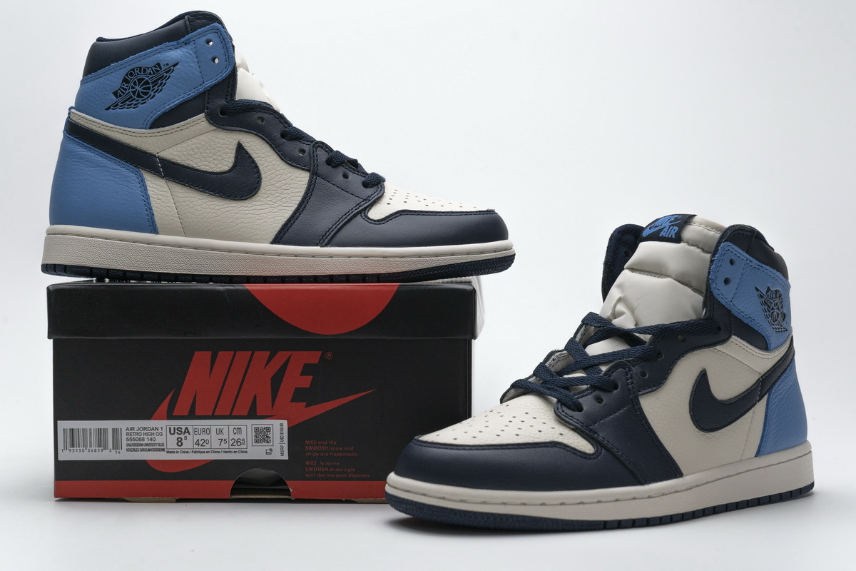  GET Jordan 1 Retro High Obsidian UNC ,555088-140
