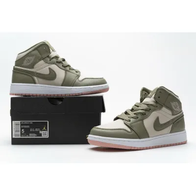 GET Jordan 1 Mid Trooper Bleached Coral (GS),555112-225 02