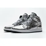 GET Jordan 1 Mid SE Disco Metallic Silver ,CU9304-001