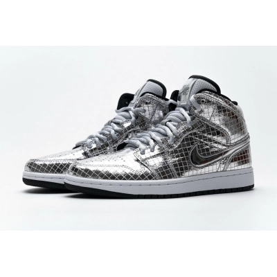  GET Jordan 1 Mid SE Disco Metallic Silver ,CU9304-001 01