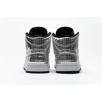 GET Jordan 1 Mid SE Disco Metallic Silver ,CU9304-001 02