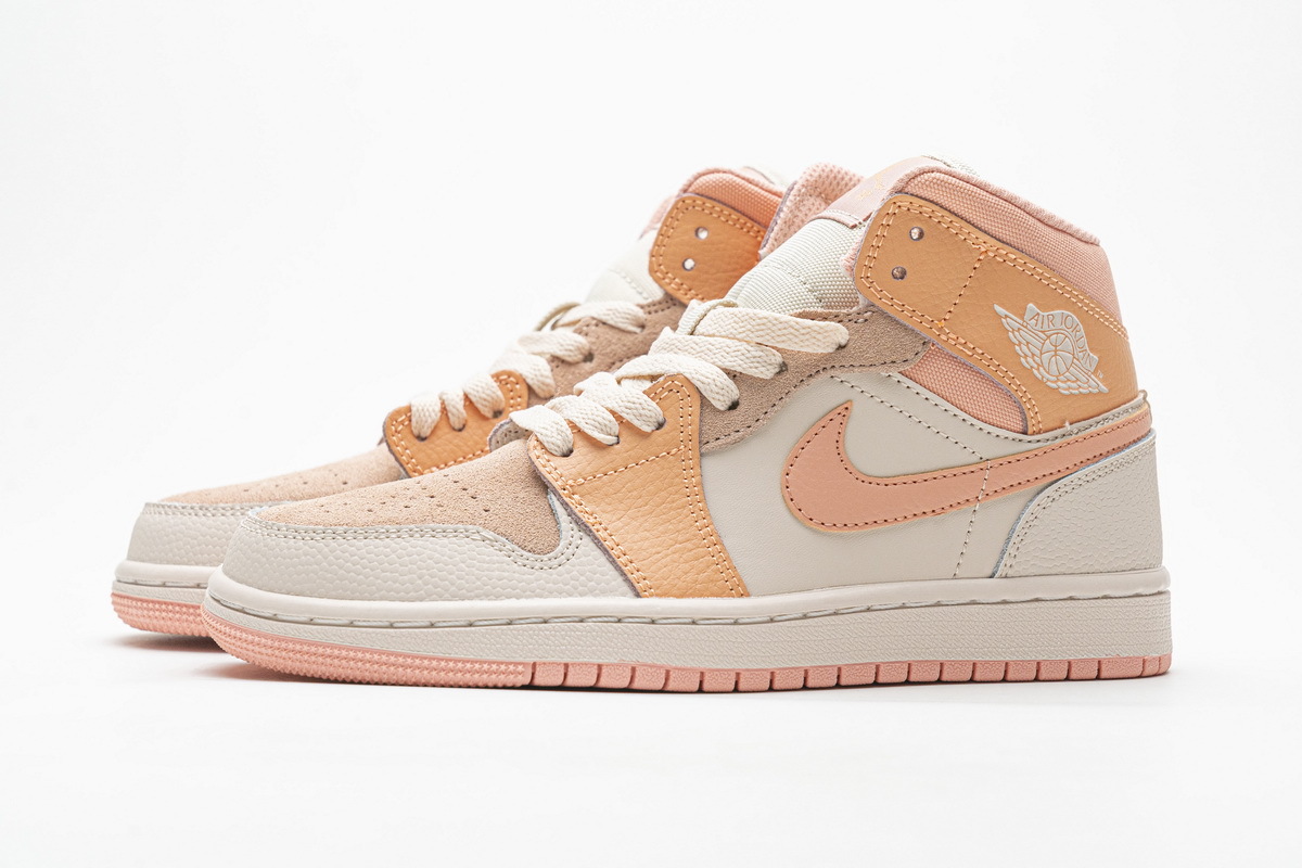  GET Jordan 1 Mid Apricot Orange,DH4270-800