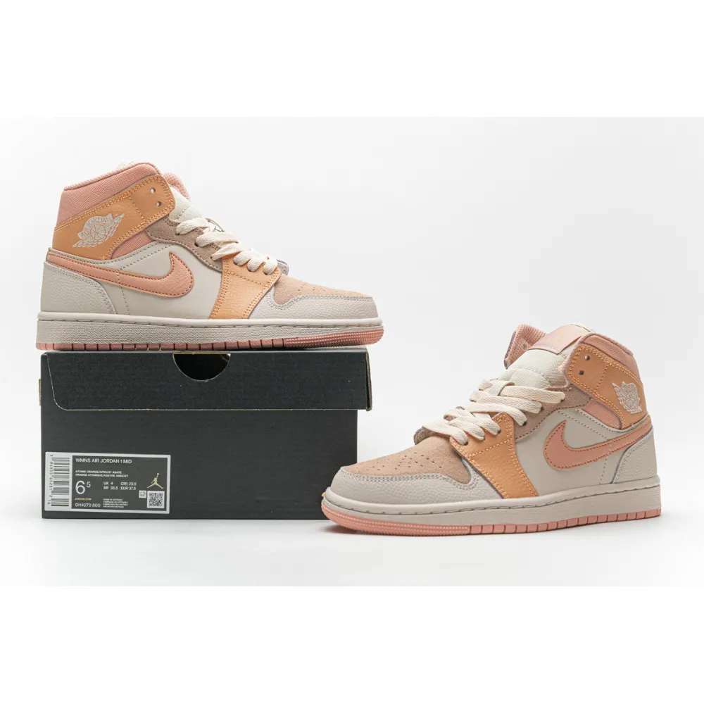 GET Jordan 1 Mid Apricot Orange,DH4270-800