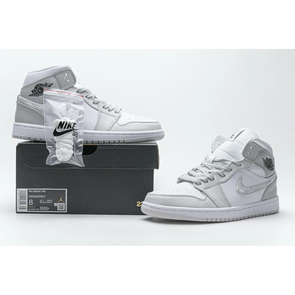 GET Jordan 1 Mid Grey Camo,DC9035-100