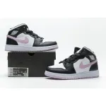 GET Jordan 1 Mid White Black Light Arctic Pink,555112-103