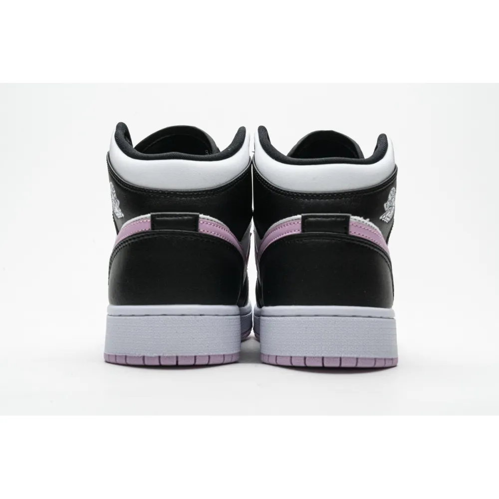 GET Jordan 1 Mid White Black Light Arctic Pink,555112-103