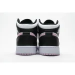 GET Jordan 1 Mid White Black Light Arctic Pink,555112-103