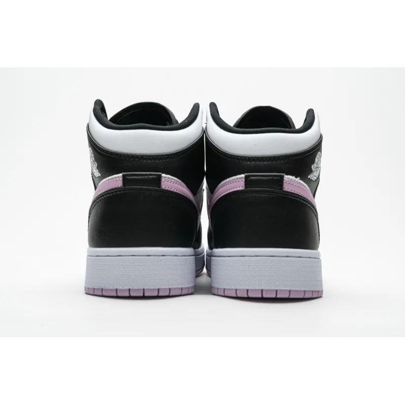 GET Jordan 1 Mid White Black Light Arctic Pink,555112-103