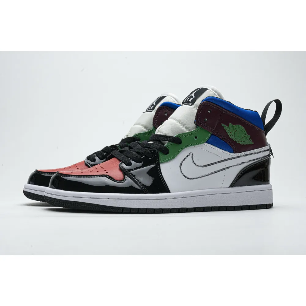 GET Jordan 1 Mid SE Black White Multi-Color,DB5454-001