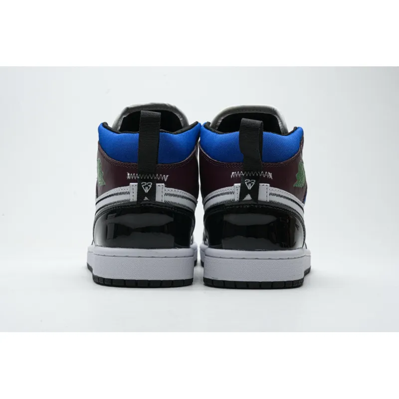 GET Jordan 1 Mid SE Black White Multi-Color,DB5454-001