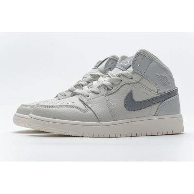  GET Jordan 1 Mid Light Bone Grey,582542-003 01