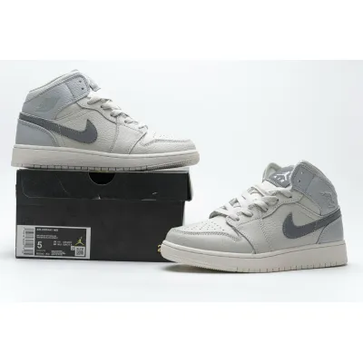 GET Jordan 1 Mid Light Bone Grey,582542-003 02