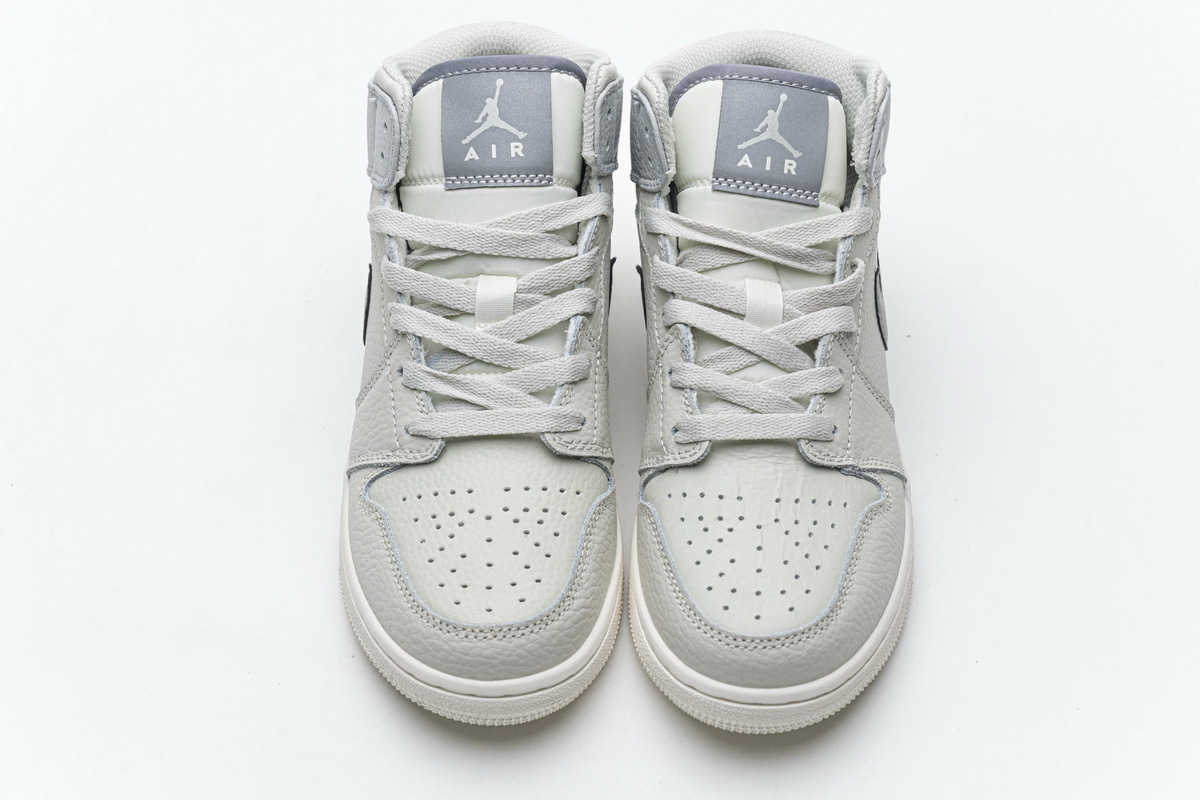  GET Jordan 1 Mid Light Bone Grey,582542-003