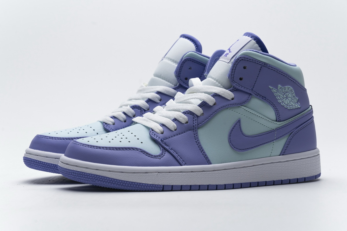  GET Jordan 1 Mid Purple Aqua,554725-500