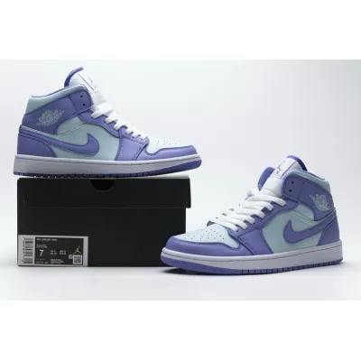 GET Jordan 1 Mid Purple Aqua,554725-500 02