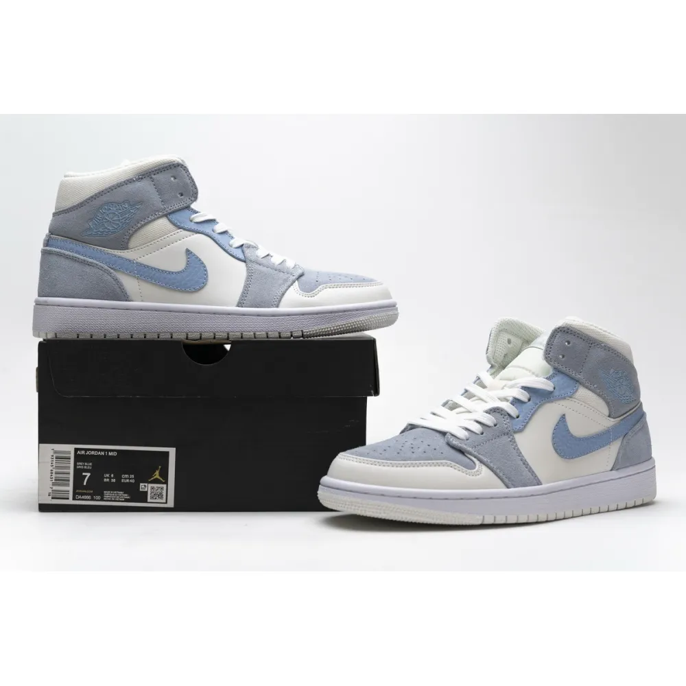 GET Jordan 1 Mid Mixed Textures Blue,DA4666-100