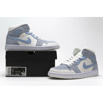  GET Jordan 1 Mid Mixed Textures Blue,DA4666-100 02