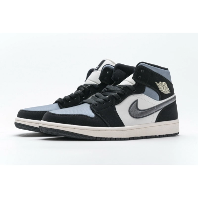  GET Jordan 1 Mid Satin Grey Toe,852542-011 01