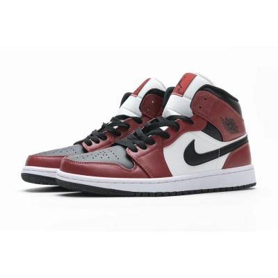  GET Jordan 1 Mid Chicago Black Toe s,554725-069 01