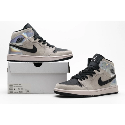  GET Jordan 1 Mid Dirty Powder Iridescent ,BQ6472-602 02