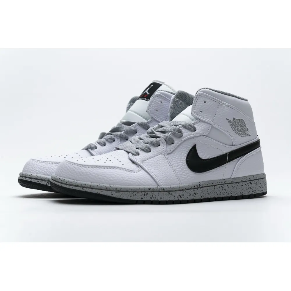 GET Jordan 1 Mid White Cement,554725-115