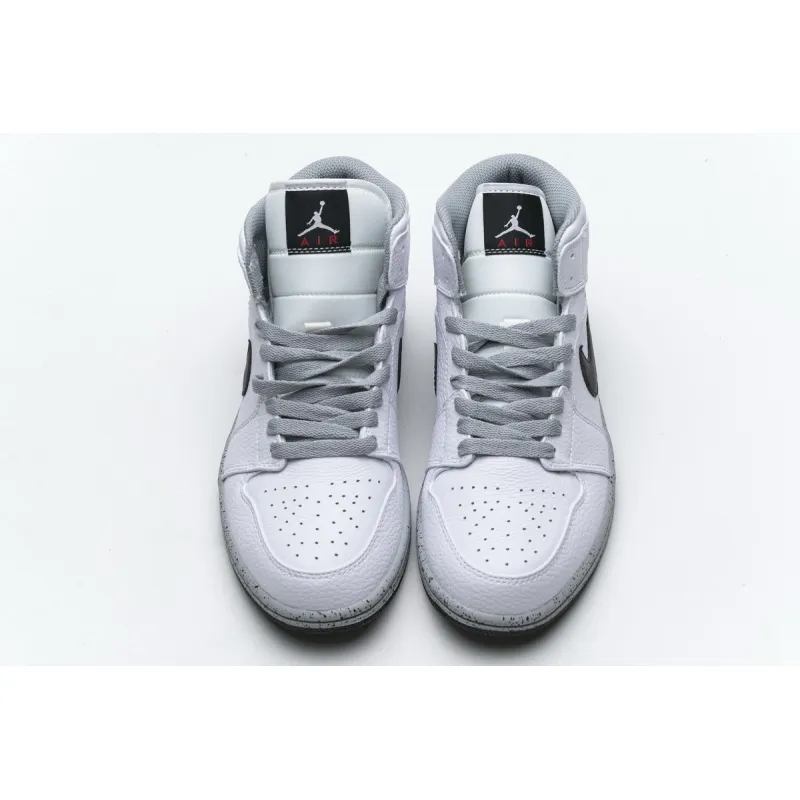 GET Jordan 1 Mid White Cement,554725-115