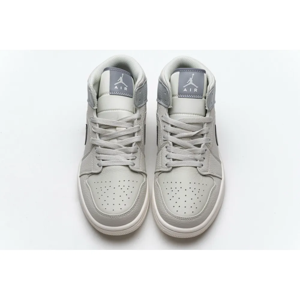 GET Jordan 1 Mid Light Bone,852542-003