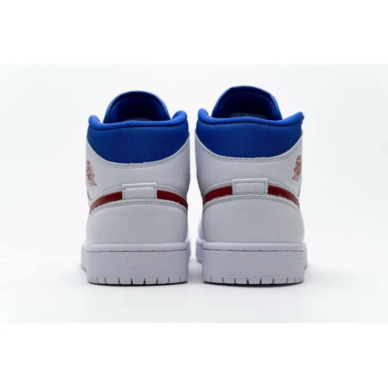 GET Jordan 1 Mid White Red Royal,BQ6472-164