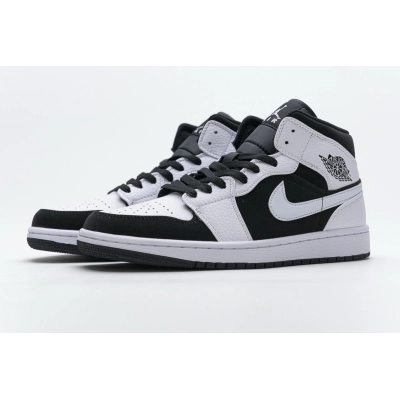  GET Jordan 1 Mid White Black,554724-113 01