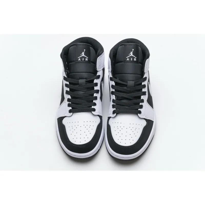 GET Jordan 1 Mid White Black,554724-113