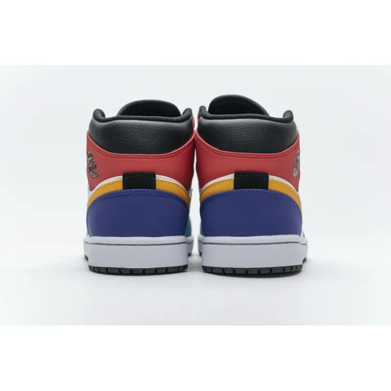 GET Jordan 1 Mid Bred Multi-Color,554724-125