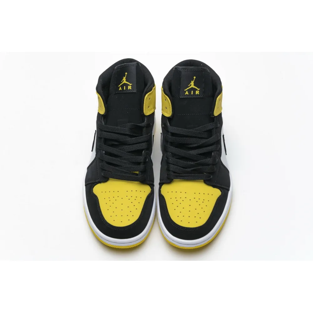 GET Jordan 1 Mid Yellow Toe Black,852542-071