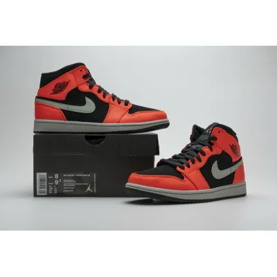 GET Jordan 1 Mid Black Cone,554724-062 02