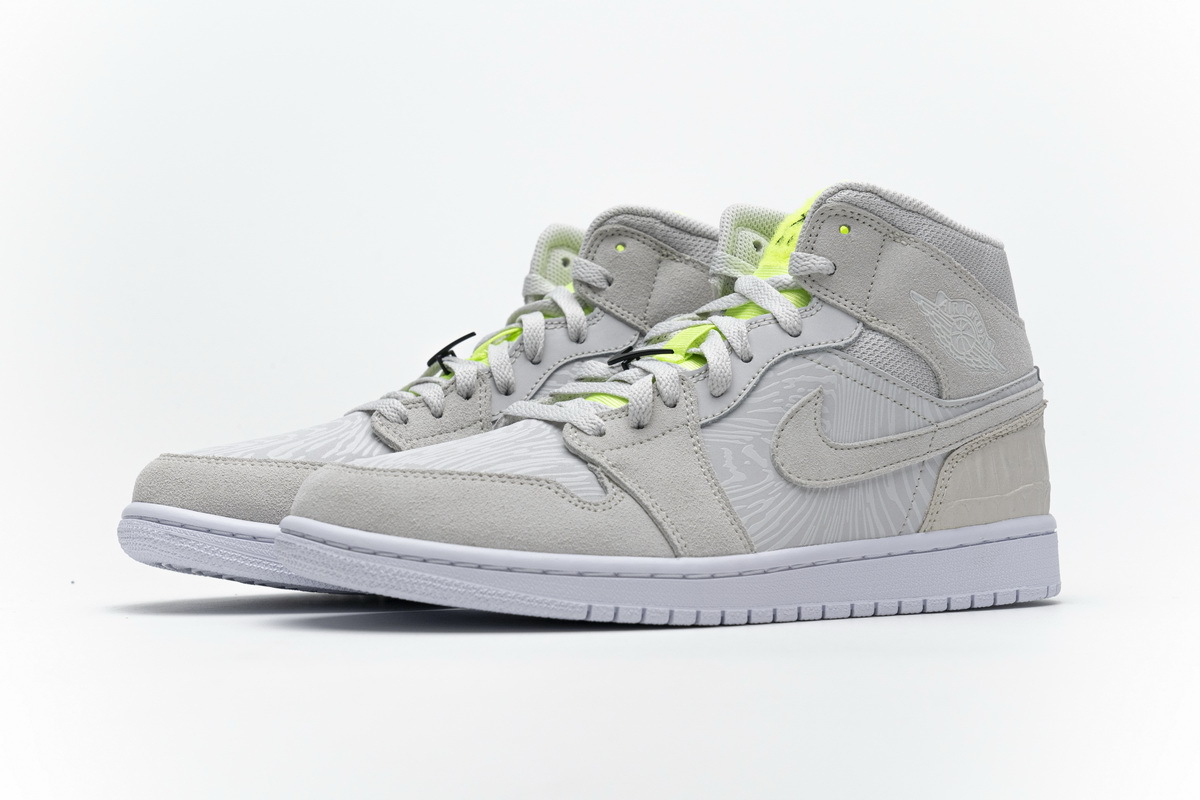  GET Jordan 1 Mid Vast Grey Ghost Green,CV3018--001
