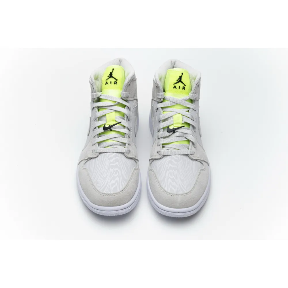 GET Jordan 1 Mid Vast Grey Ghost Green,CV3018--001