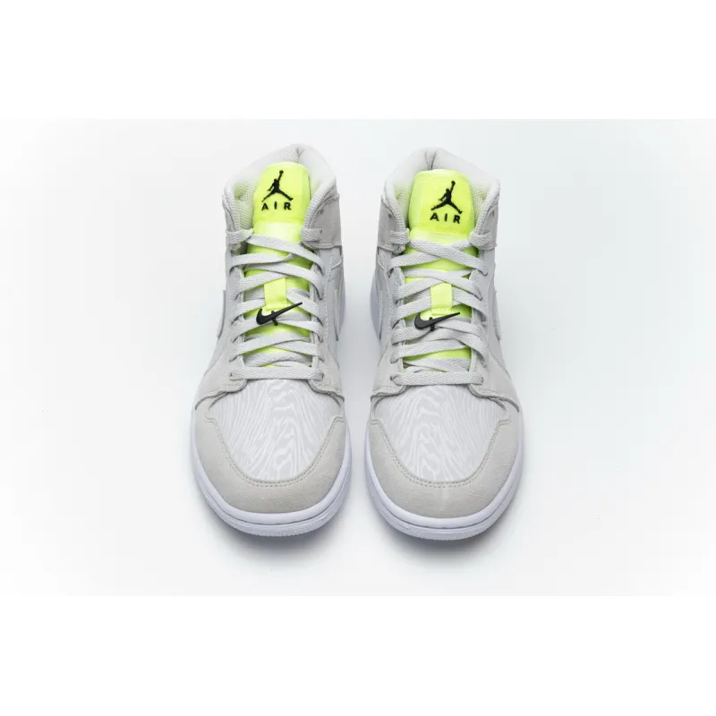 GET Jordan 1 Mid Vast Grey Ghost Green,CV3018--001