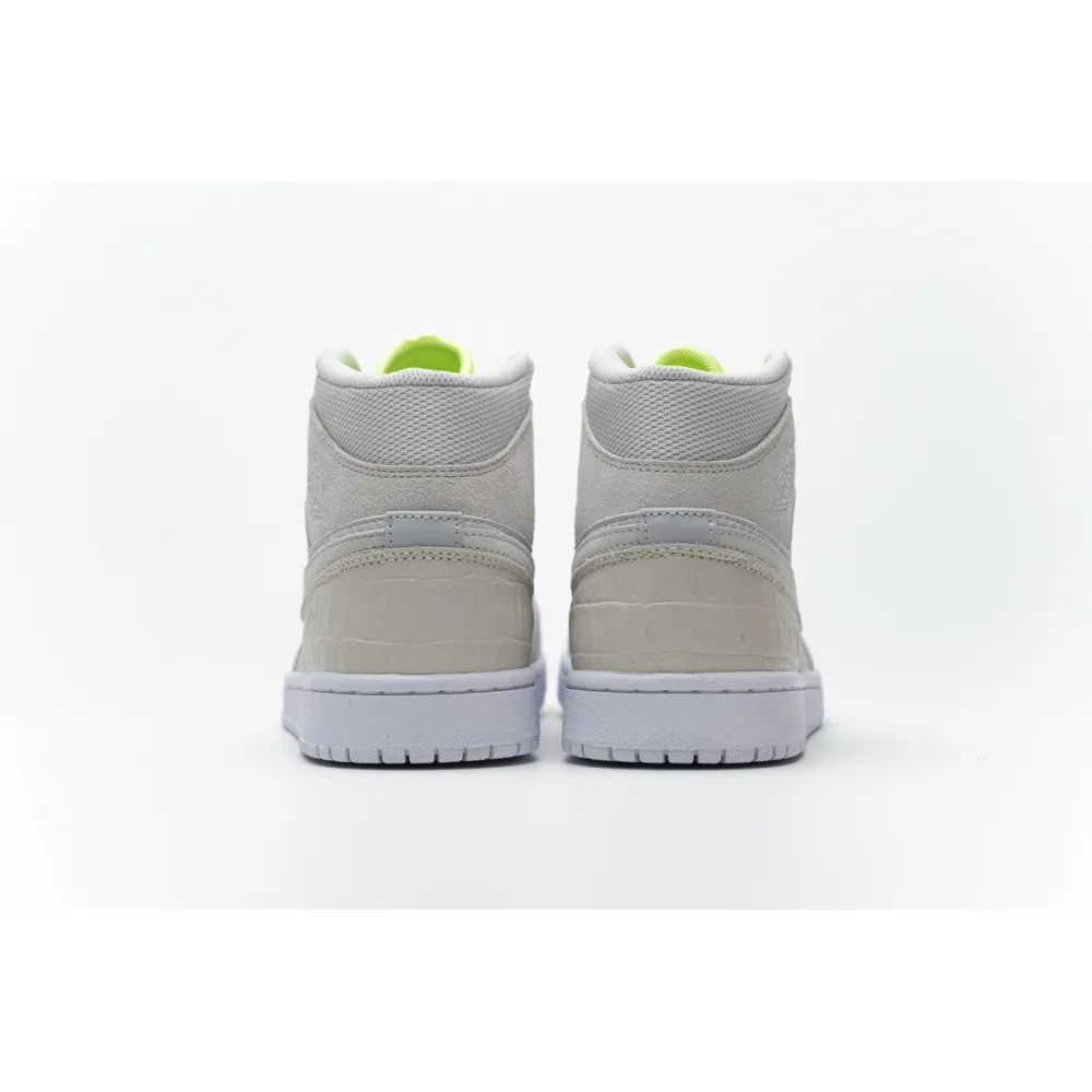 GET Jordan 1 Mid Vast Grey Ghost Green,CV3018--001